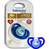 Bebedor Premium 183 Gece Serisi Karanlıkta Parlayan Damaklı Büyük Uç Emzik 18 Ay+ - Mavi - 18+ Ay