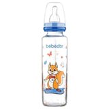 Bebedor Sevimli Sincap Desenli Cam Biberon 3+ Ay 250 ml