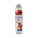 Bebedor Silikon Emzikli Orta Akış Kırmızı 250 ml Desenli Cam Biberon