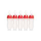 Bebedor Silikon Kaşıklı Biberon 120 ML, 6 Ay+, Şeffaf, 5'li Set