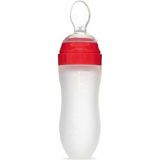 Bebedor Silikon Kaşıklı Biberon 120 ml 7509 Yumuşak Silikon Malzeme ile Rahat Kullanım - Kırmızı