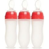 Bebedor Silikon Kaşıklı Biberon 120ML +6 Ay Şeffaf (KOD:7509) (3 Lü Set) - 120 ml