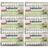 Bebedor x 6 Adet Organik Güvenlikli Kulak Temizleme Çubuğu 60 Adet - 0 - 4 Yaş