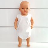 Bebegen Beyaz Sade Alttan Çıt Çıtlı Askılı Badi Bebek Zıbını
