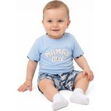 Bebegen Erkek Bebek Mavi Mamas Boy Kamuflaj Desenli Şortlu 2'li Takım - 12 - 18 Ay