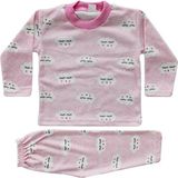 Bebegen Kız Bebek Bulut Desenli Alt Üst Pembe 2'li Pijama Takım - 3 Yaş - Renkli