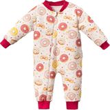 Bebegen Kız Çoçuk Fuşya Biyeli Pembe Donut Desenli Uyku Tulumu - 5 Yaş