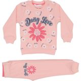 Bebegen Kız Çocuk Pudra Daisy Love Papatya Baskılı 2'li Takım - 2 - 3 Yaş