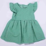 Bebegen Kız Çocuk Yeşil Pitikare Gofre Fırfırlı Elbise - 3 Yaş