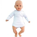 Bebegen Mavi Sade Uzun Kollu Alttan Çıt Çıtlı Badi Bebek Zıbını
