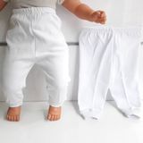 Bebegen Sade Beyaz Tek Alt Bebek Penye Pantolon