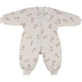 Bebegen Unisex Ekru Ördek Desenli Elyaf Dolgulu Uyku Tulumu 2.5 Tog Uyku Tulumu - 1 Yaş