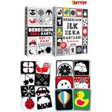 Bebeğimin Ilk Zeka Kartları 0-12 Ay+ Erken Eğitim Zeka Kartları 0-6 Ay - Pembe