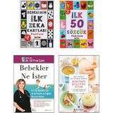 Bebeğimin İlk Zeka Kartları + İlk 50 Sözcük - Flash Cards + Bebekler Ne İster - Elif Pınar Çakır + Bebeğimin Beslenme Kitabı - Sibel Güngör – 4’lü Bebek Gelişimi Seti