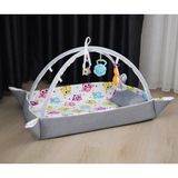 Bebeğimister Pamuk 100% Bebek Oyun Halısı ve Çocuk Alanı - 112 x 78 cm - Gri