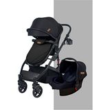 Bebegold Truva Travel Sistem Bebek Arabası Full Black - Siyah