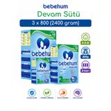 bebehum 2 Numara Devam Sütü 6-9 Ay 800 gr x 3 Adet (2400 gr)