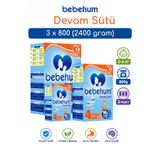 bebehum 4 Numara Devam Sütü 12 Ay+ 800 gr x 3 Adet (2400 gr)