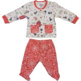 Bebek 2 Li Alt Üst Ayaklı (Patikli) Bebek Takımı - 0 - 3 Ay - Ekru