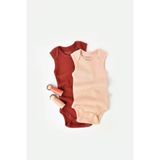 Bebek 2 Parça Kolsuz Body, %50 Modal Kumaş - %50 Organik Pamuk, Bebek Ve Yenidoğan Serisi - Csym11113