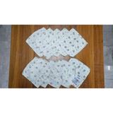 Bebek Ağız Mendili 10lu 20x20 - Yeşil - Beyaz - Vizon - 0 - 3 Yaş
