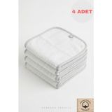 Bebek Ağız Mendili & Yüz Havlusu 4'lü 25X25 - Gri