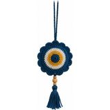 Bebek Amigurumi % 100 El Örgüsü Beşik ve Puset Nazar Boncuğu - Lacivert