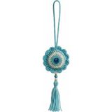 Bebek Amigurumi % 100 El Örgüsü Beşik ve Puset Nazar Boncuğu - Mavi