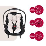Bebek Ana Kucağı & Puset & Bebek Arabası Minderi Bel Destekli –%100 Pamuk | EOKO-TEX Standard 100 Sertifikası, 100% Pamuk