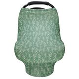 Bebek Araba Koltuğu Kılıfı Kızlar, Bebek Araba Koltuğu Gölgeliği, Bebek Arabası/Mama Sandalyesi/Alışveriş Arabası/Araba Koltuğu Gölgelikleri için Esnek Çok Amaçlı Emzirme Kılıfı (Yeşil Adaçay)