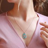 Bebek Ayak İzi Mine İşli Rose Gold Kaplama Gümüş Kolye
