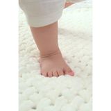Bebek Battaniyesi Panduf 2’li Set 100X100CM Krem Unisex Yenidoğan Hediye Örgü Alize Puffy Organik Sertifika - 100 x 100 cm