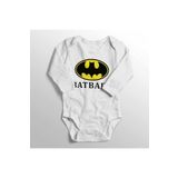 Bebek Beyaz Batbaby Yazılı Batman Baskılı Zıbını