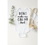 Bebek Beyaz Dont Make Me Call My Aunt Uzun Kollu Çıtçıtlı Body, 2 Yaş