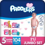Bebek Bezi 5 Numara Junior (11-18 Kg) 52x2 Adet – 2’li Jumbo Set, 12 Saat Kuruluk