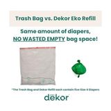 Bebek Bezi Dekor Eko Klasik Bebek Bezi Kovası Yedekleri | 4'lü Paket - 000-Siyah - Option-1