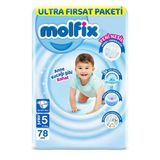 Bebek Bezi Ultra Fırsat Paketi 5 Beden 11-18 Kg 78 Adet