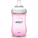 Bebek Biberon 260 ml Pembe, Sağlıklı ve Güvenli Beslenme Için Önerilir - Ahşap - Bej