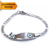 Bebek Bileklik Çelik Nazar Boncuklu Mickey Mouse Model Blk-958