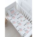Bebek Boy Lastikli Çarşaf Seti - For Baby Serisi - Ayda Uyuyan Fil