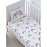 Bebek Boy Lastikli Çarşaf Seti - For Baby Serisi - Pembe Büyük Balonlu Fil