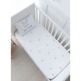 Bebek Boy Lastikli Çarşaf Seti - For Baby Serisi - Pembe Kulaklı Tavşan