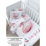 Bebek Boy Lastikli Çarşaf Seti - For Baby Serisi - Pembe Tütülü Balerin Ve Unicorn