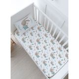 Bebek Boy Lastikli Çarşaf Seti - For Baby Serisi - Salopetli Tavşan