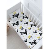 Bebek Boy Lastikli Çarşaf Seti - For Baby Serisi - Siyah - Beyaz
