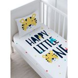 Bebek Boy Lastikli Çarşaf Seti - Pure Baby Serisi - Filler ve Evler