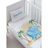 Bebek Boy Lastikli Çarşaf Seti - Pure Baby Serisi - Sevimli Fil