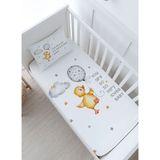 Bebek Boy Lastikli Çarşaf Seti - Pure Baby Serisi - Sevimli Ördek