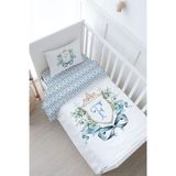 Bebek Boy Nevresim Takımı (100x150) - Blue Royal Series - F Harfi