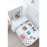 Bebek Boy Nevresim Takımı (100X150) - Cartoon Serisi - Renkli Köpekler Patchwork